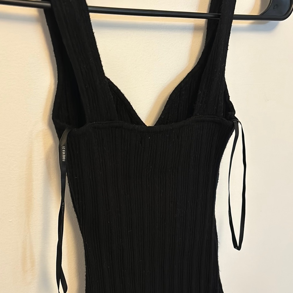 Black Ribbed Bodysuit - Picture 4 of 5
